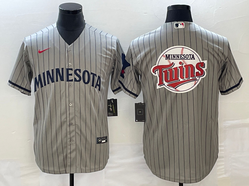 Men's Minnesota Twins Gray Alternate Replica Team Jerseys