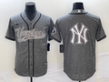 Men's New York Yankees Gray Replica Player Jerseys Joint Edition