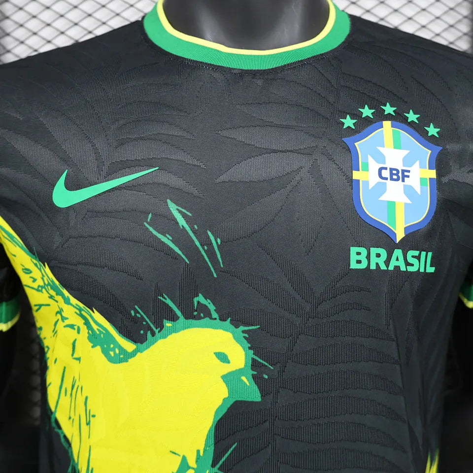 2022/23 Brazil Special Edition Black Player Version Jersey Detail 1