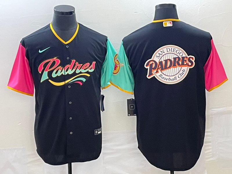 Men's San Diego Padres Black City Connect Replica Player Jerseys