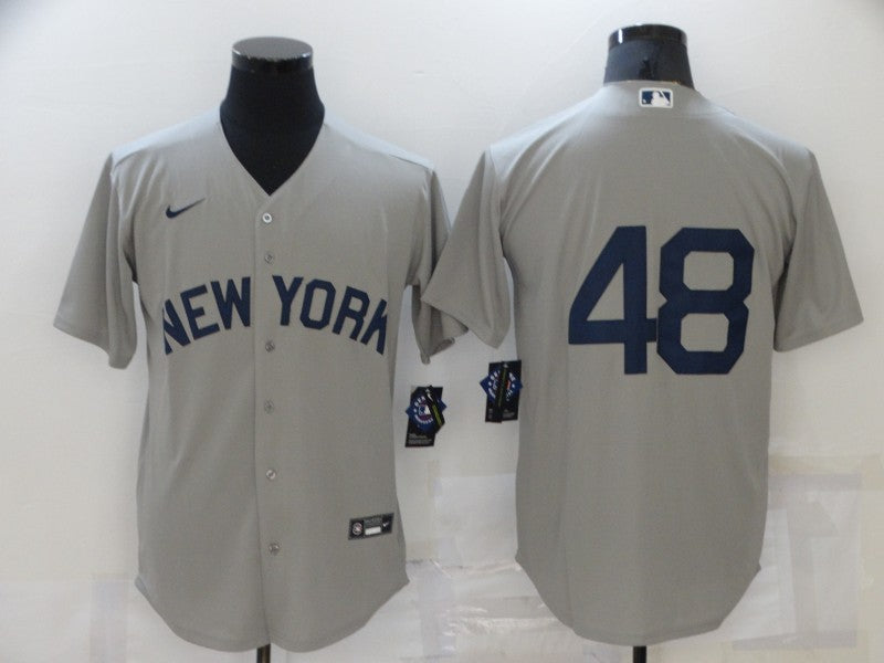 Men's New York Yankees Anthony Rizzo #48 Gray Replica Player Name Jerseys