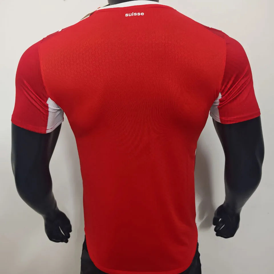 2026/27 Switzerland Home Red Player Version Soccer Jersey Back