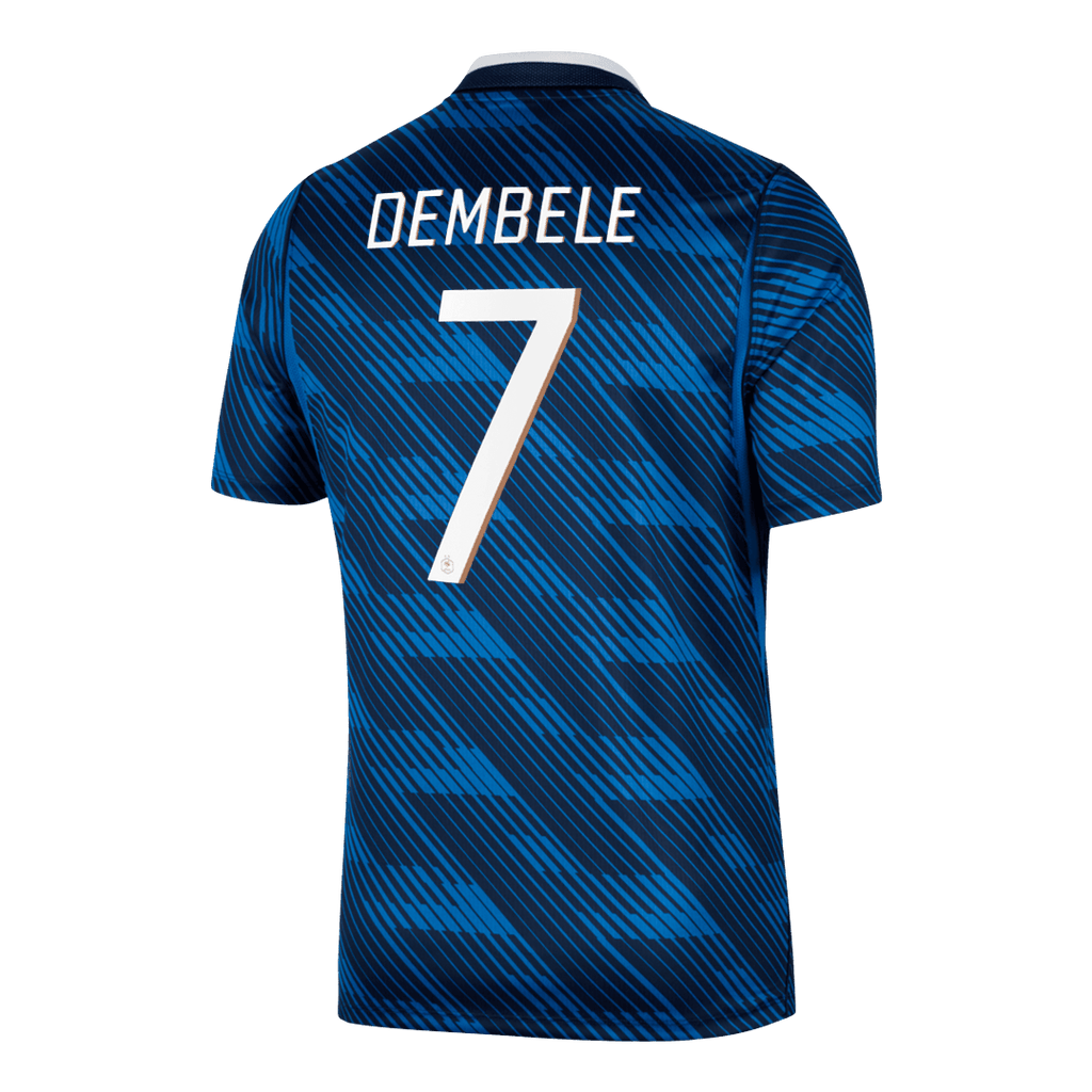 DEMBELE #7 France Home Soccer Jersey World Cup 2026 Blue Back