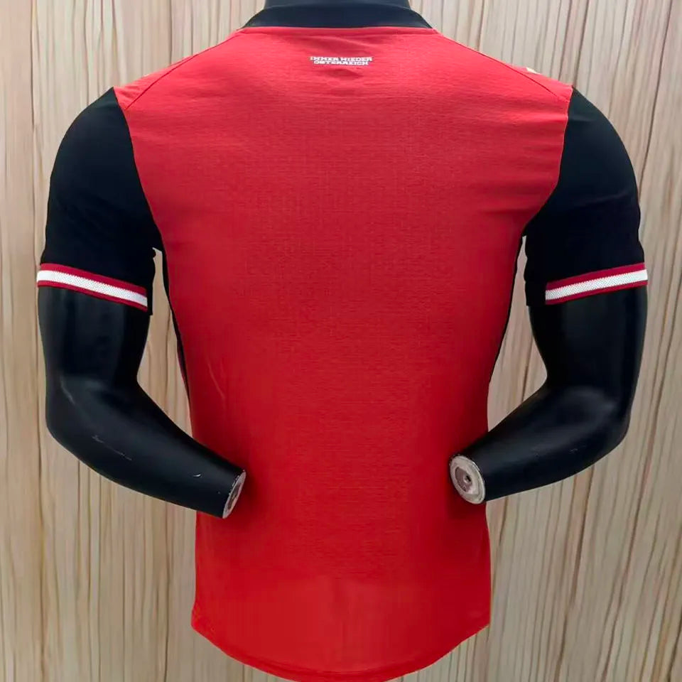 2026/27 Austria Home Red Player Version Soccer Jersey Back