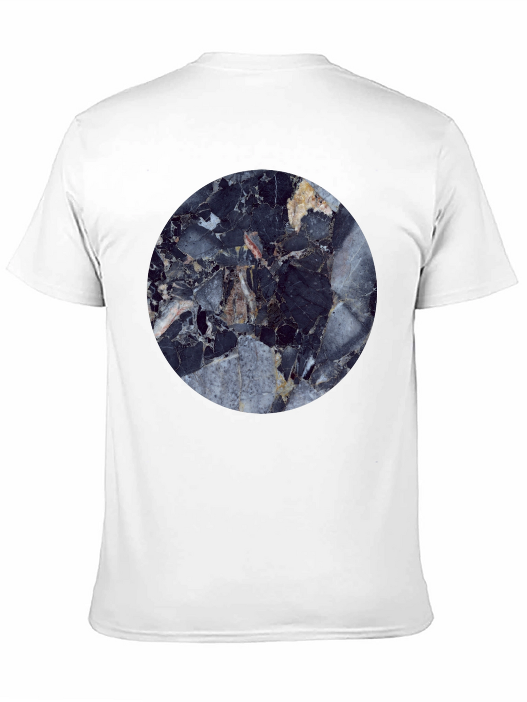 Modern Marble Graphic Black T-Shirt