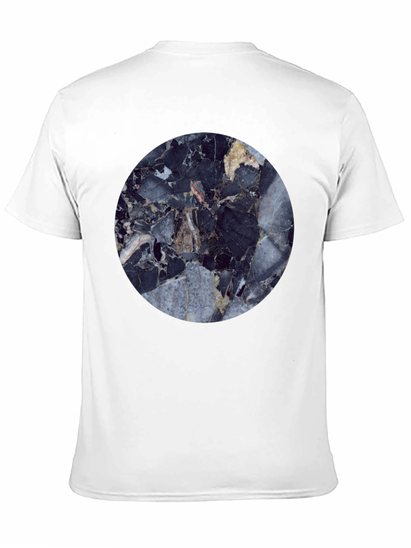 Modern Marble Graphic Black T-Shirt