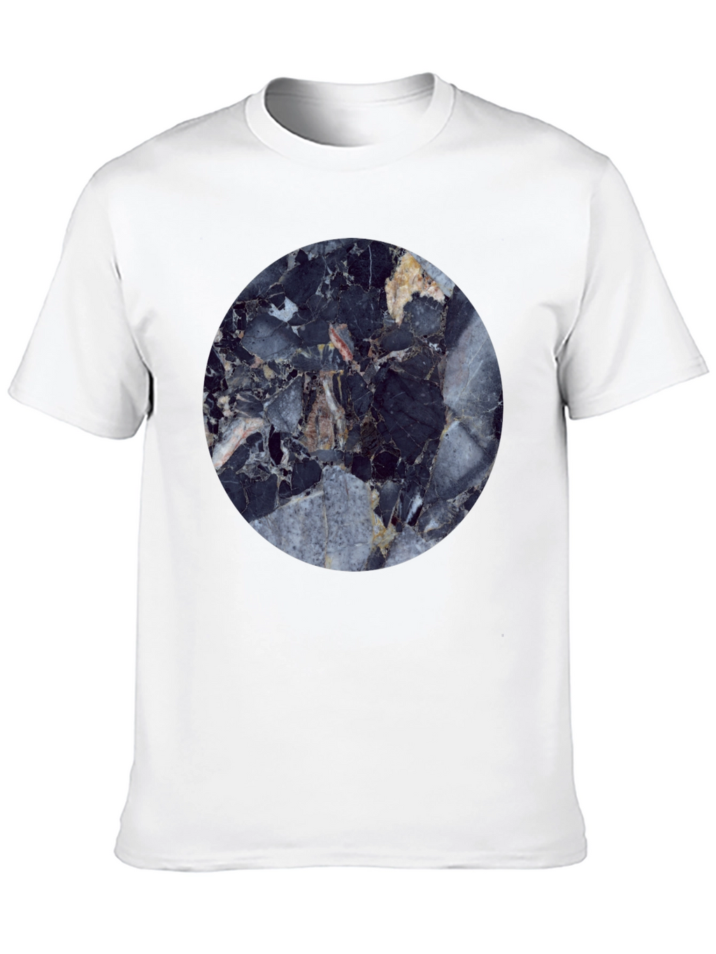 Modern Marble Graphic Black T-Shirt