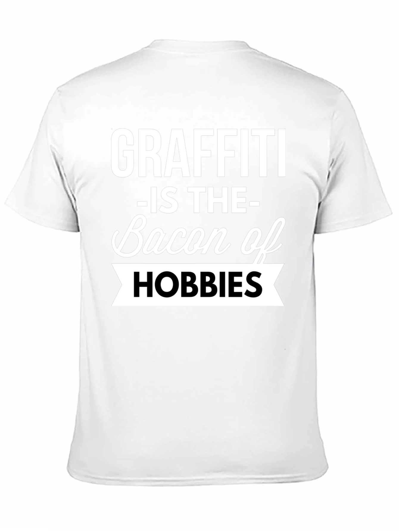 Graffiti Bacon Hobbies Black T-Shirt