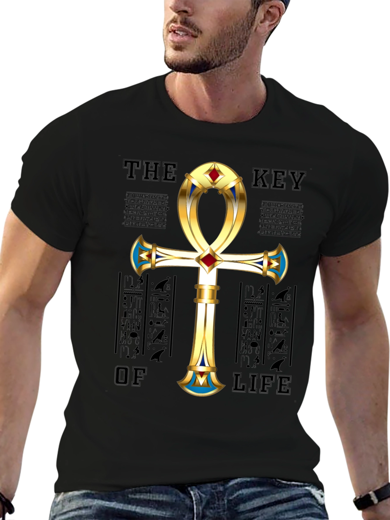 Egyptian Ankh Key of Life Graphic T-Shirt
