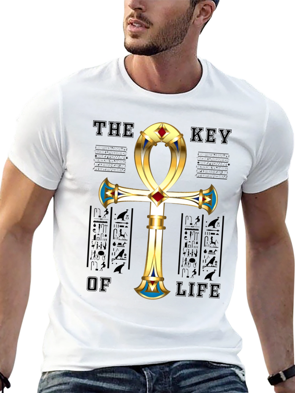 Egyptian Ankh Key of Life Graphic T-Shirt