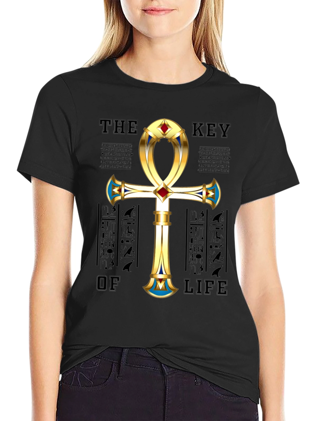 Egyptian Ankh Key of Life Graphic T-Shirt