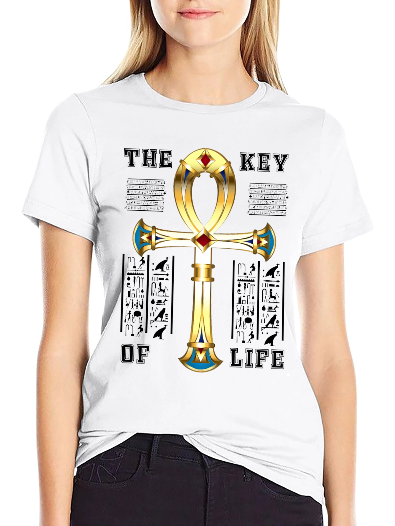 Egyptian Ankh Key of Life Graphic T-Shirt