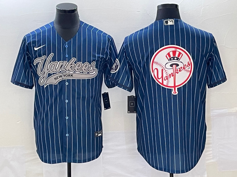 Men's New York Yankees Blue Replica Team Jerseys Joint Edition