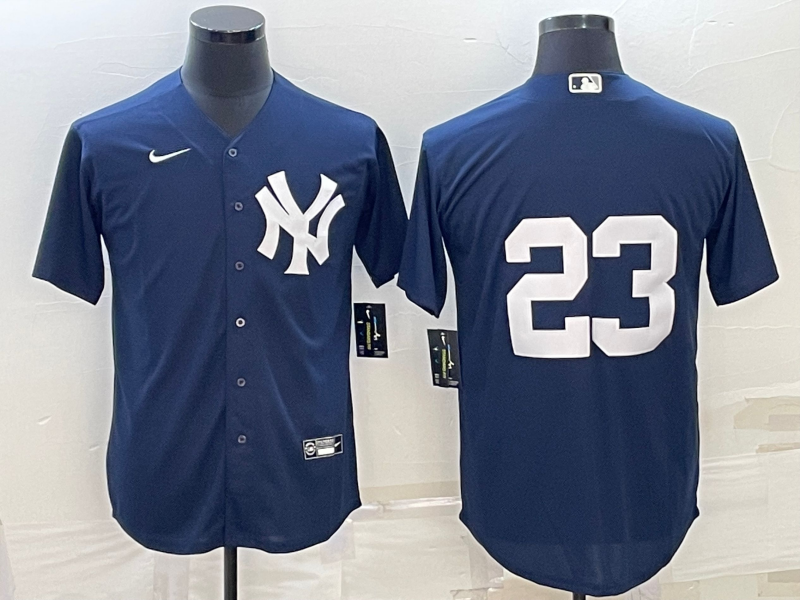 Men's New York Yankees Don Mattingly #23 Navy Replica Player Name Jerseys
