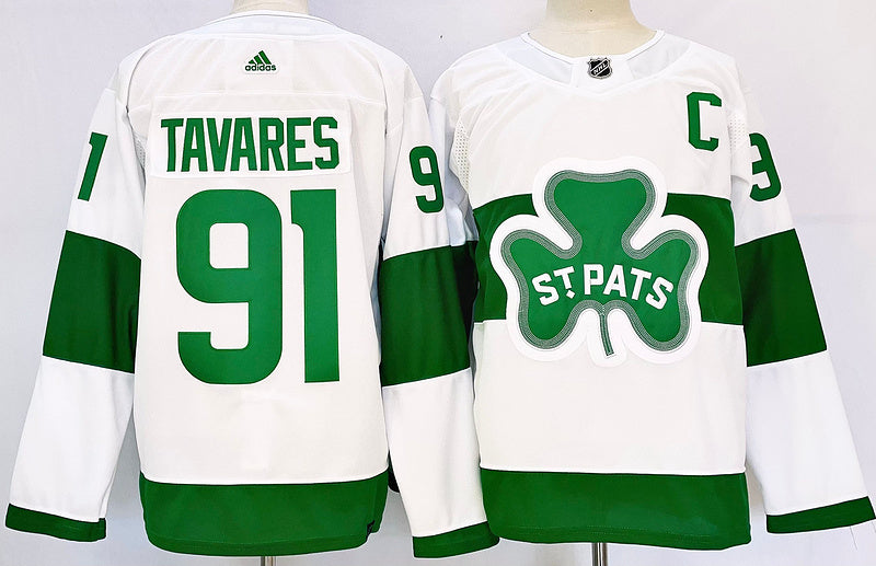 Men's Toronto Maple Leafs John Tavares #91 White Jerseys