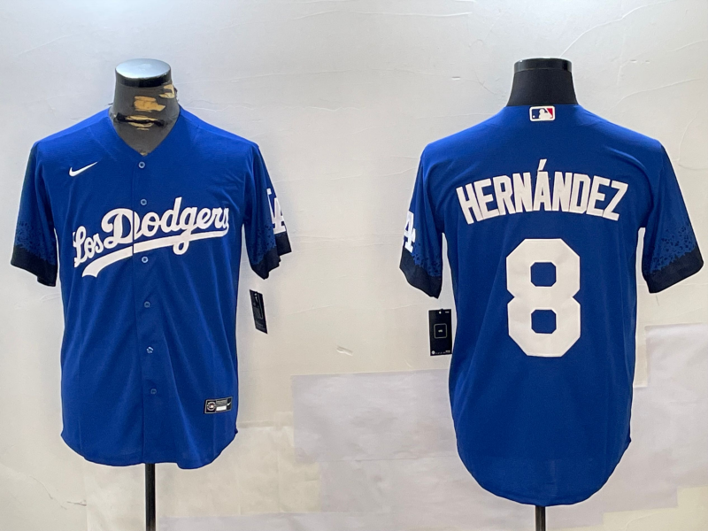 Men's Los Angeles Dodgers Enrique Hernandez #8 Royal City Connect Replica Player Jerseys
