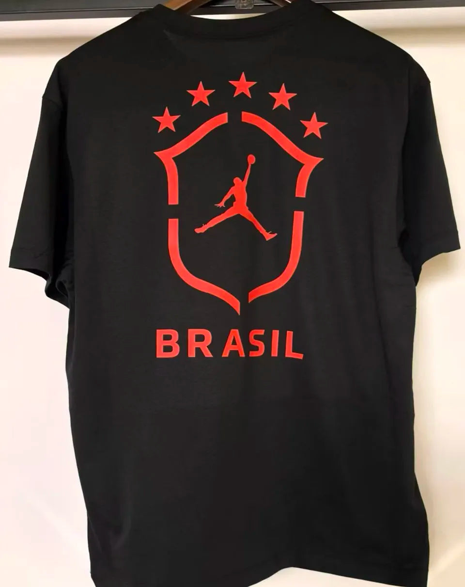 2026/27 Brazil Black Pure Cotton Jersey Front