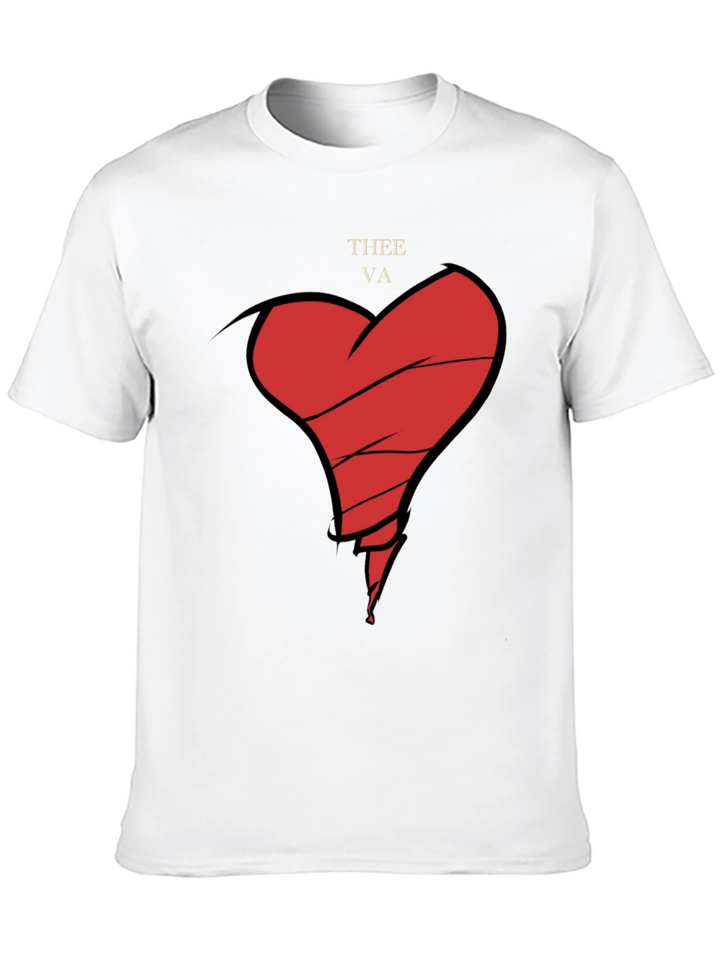Broken Heart Graphic Tee - Mens Black T-Shirt