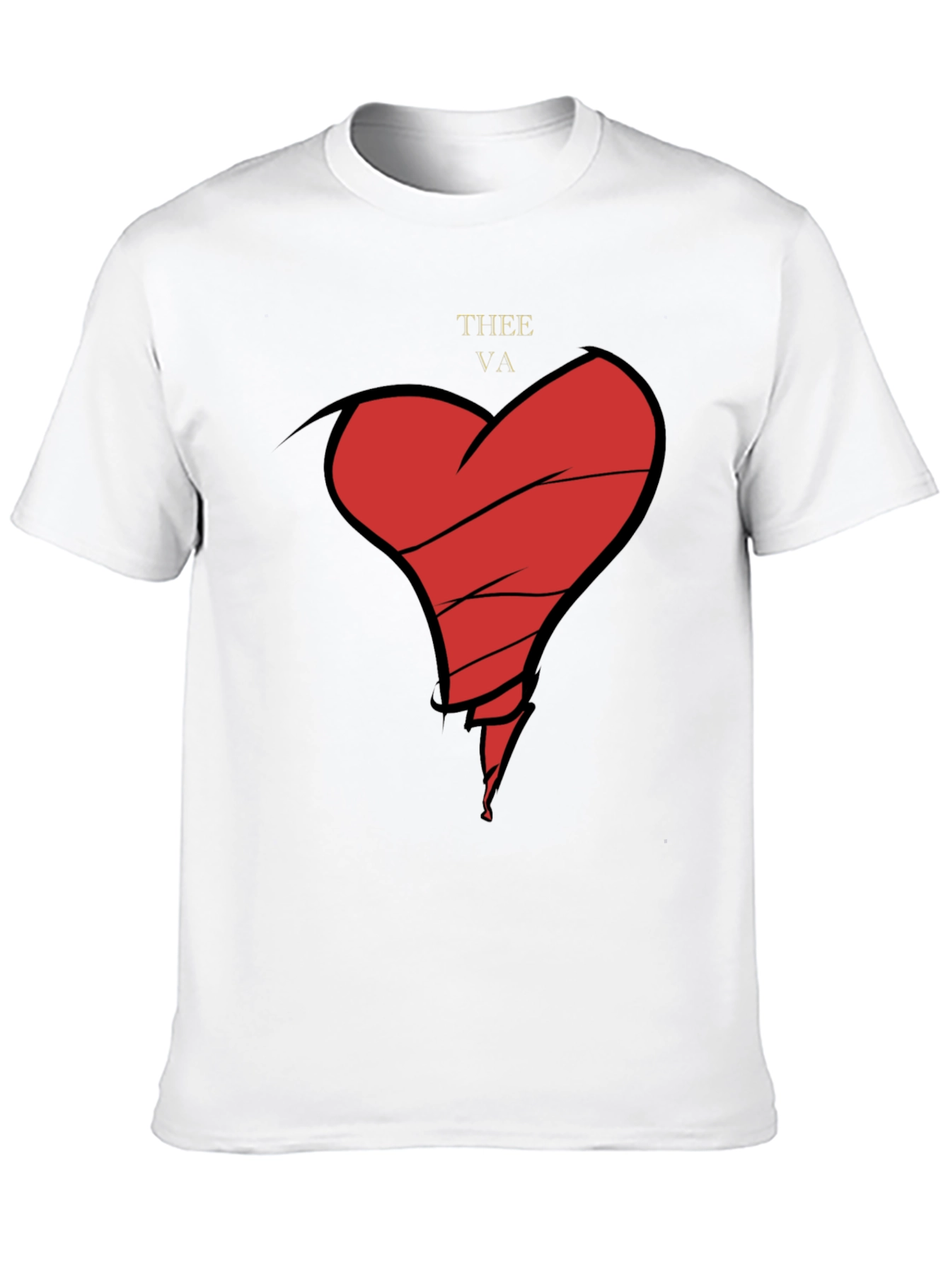 Broken Heart Graphic Tee - Mens Black T-Shirt