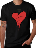 Broken Heart Graphic Tee - Mens Black T-Shirt