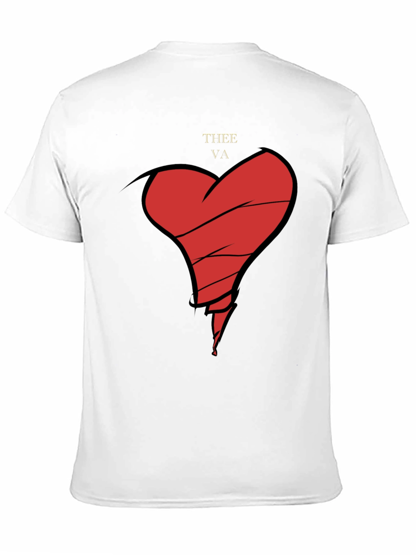 Broken Heart Graphic Tee - Mens Black T-Shirt