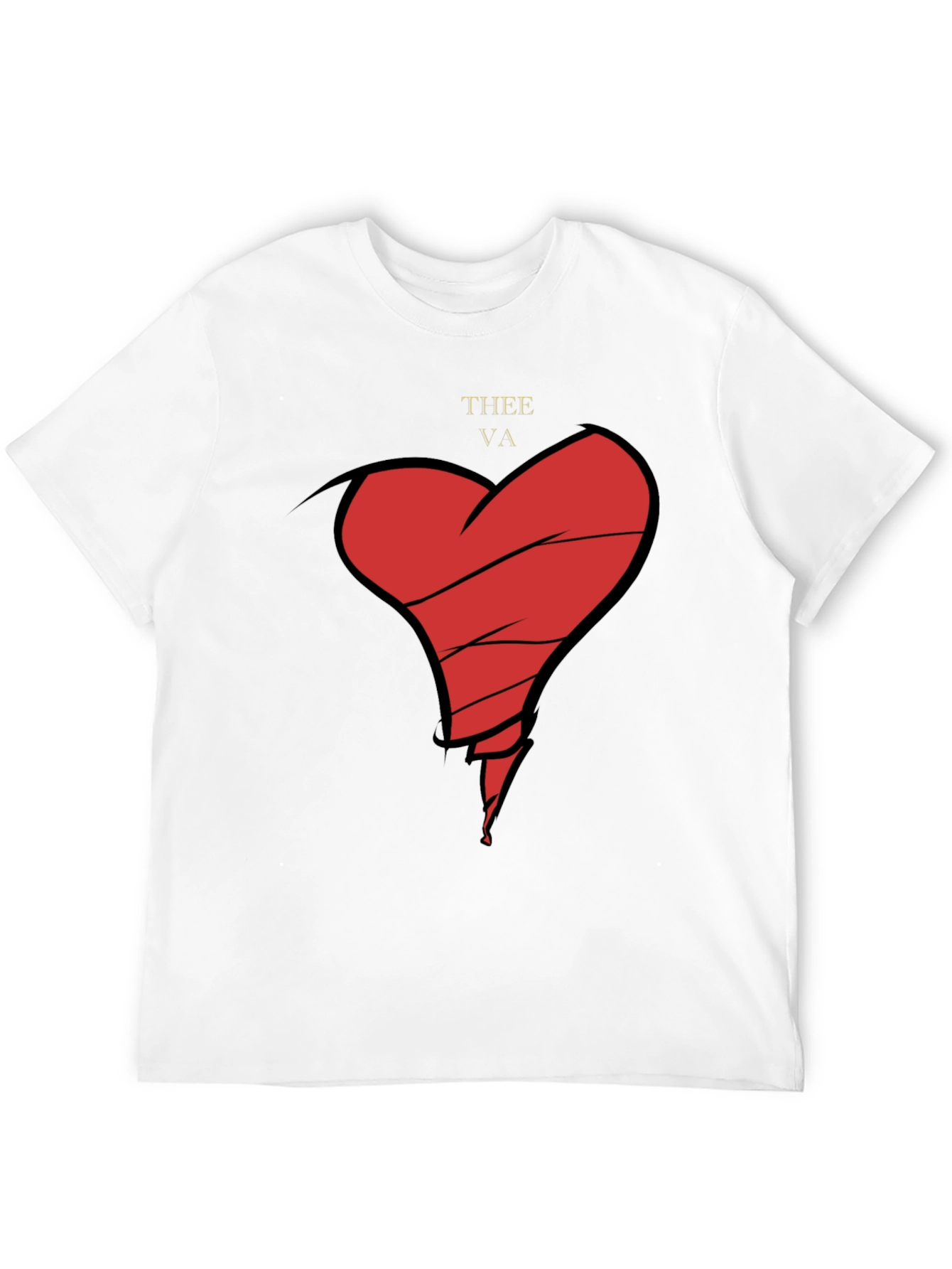 Broken Heart Graphic Tee - Mens Black T-Shirt