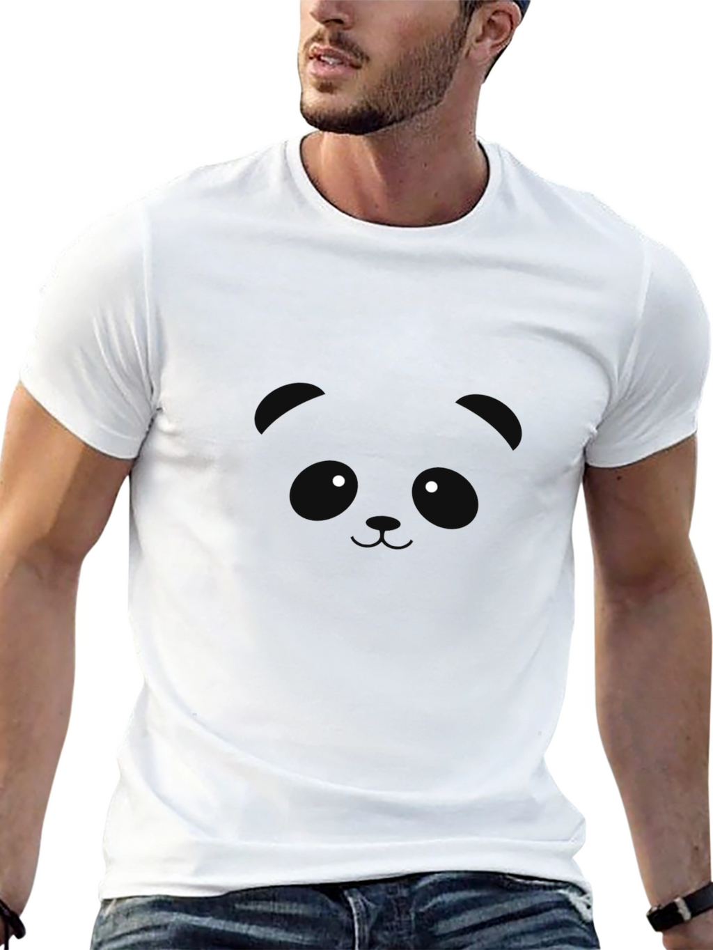 Black Panda Graphic Tee - Mens Casual Style