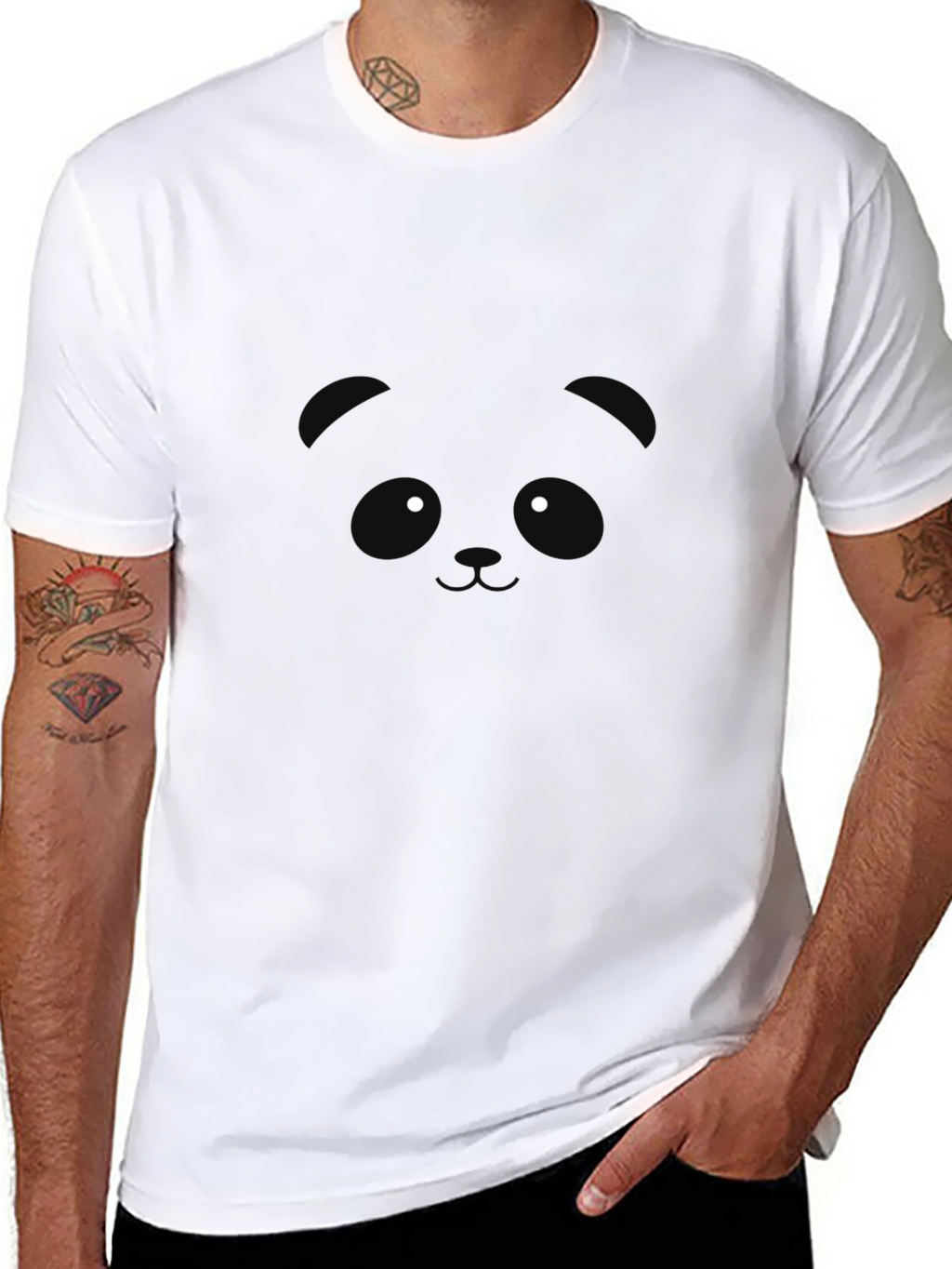Black Panda Graphic Tee - Mens Casual Style
