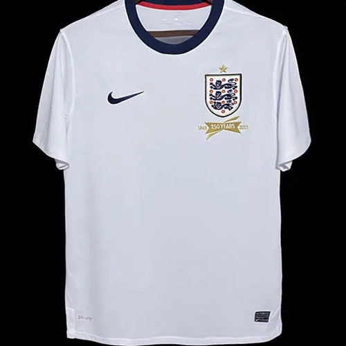 2013 England 150th Anniversary White Retro Soccer Jersey Back