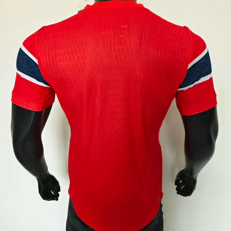 2026/27 Norway Home Red Player Version Soccer Jersey Detail 2