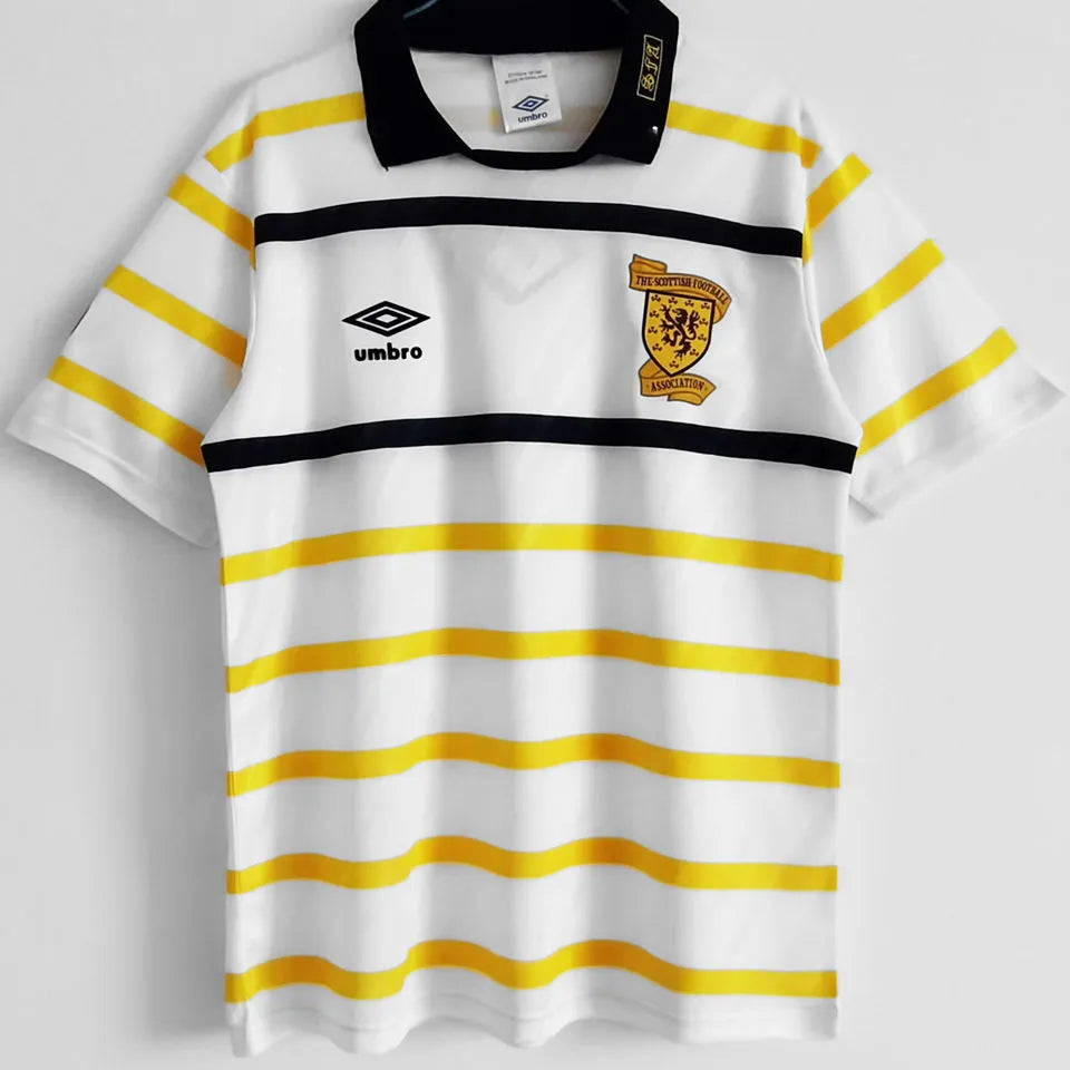 2016 Scotland Home Blue Retro Soccer Jersey Detail 3