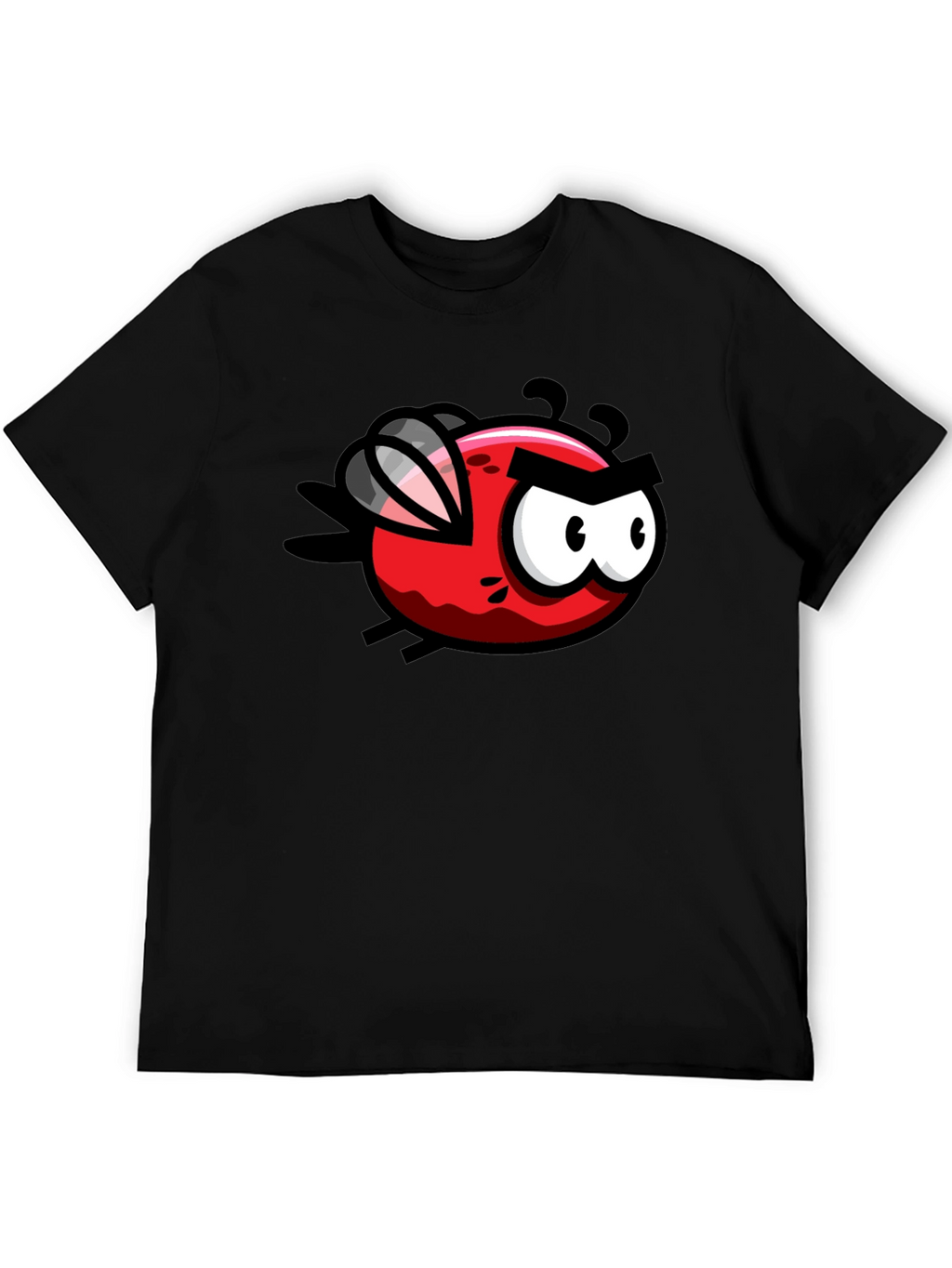 Cartoon Fly Graphic Black T-Shirt