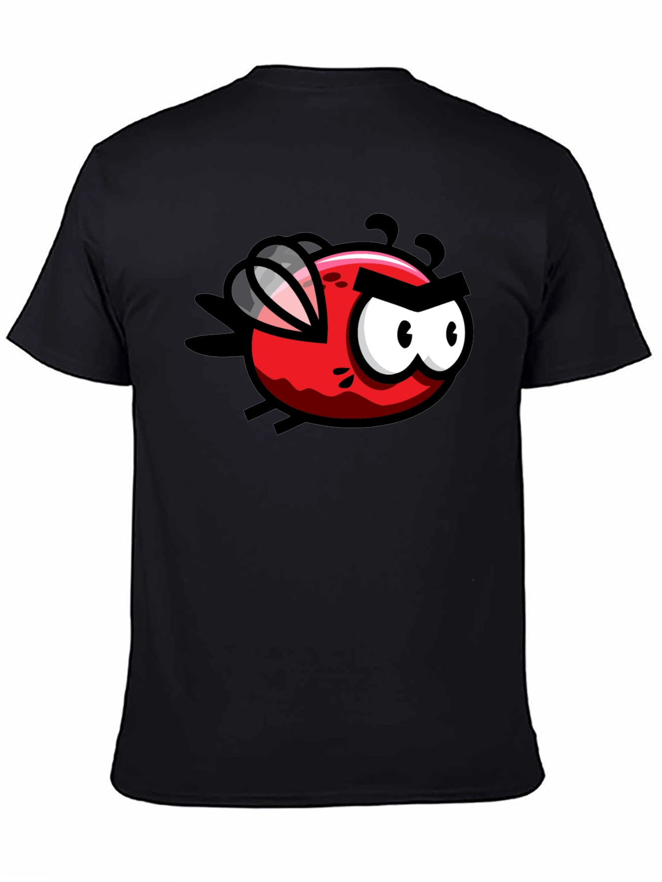 Cartoon Fly Graphic Black T-Shirt