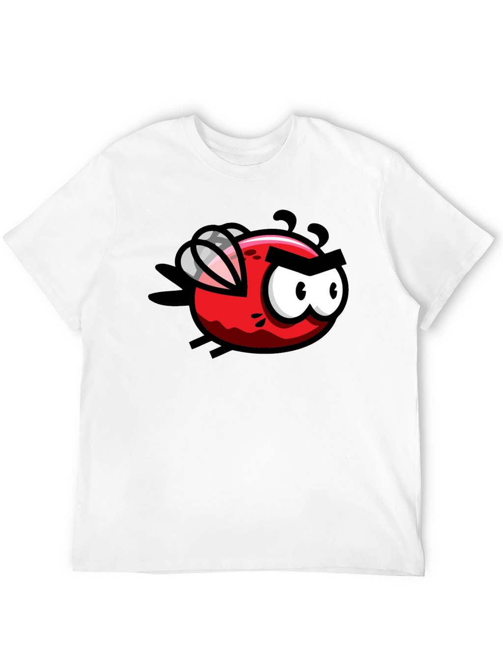Cartoon Fly Graphic Black T-Shirt