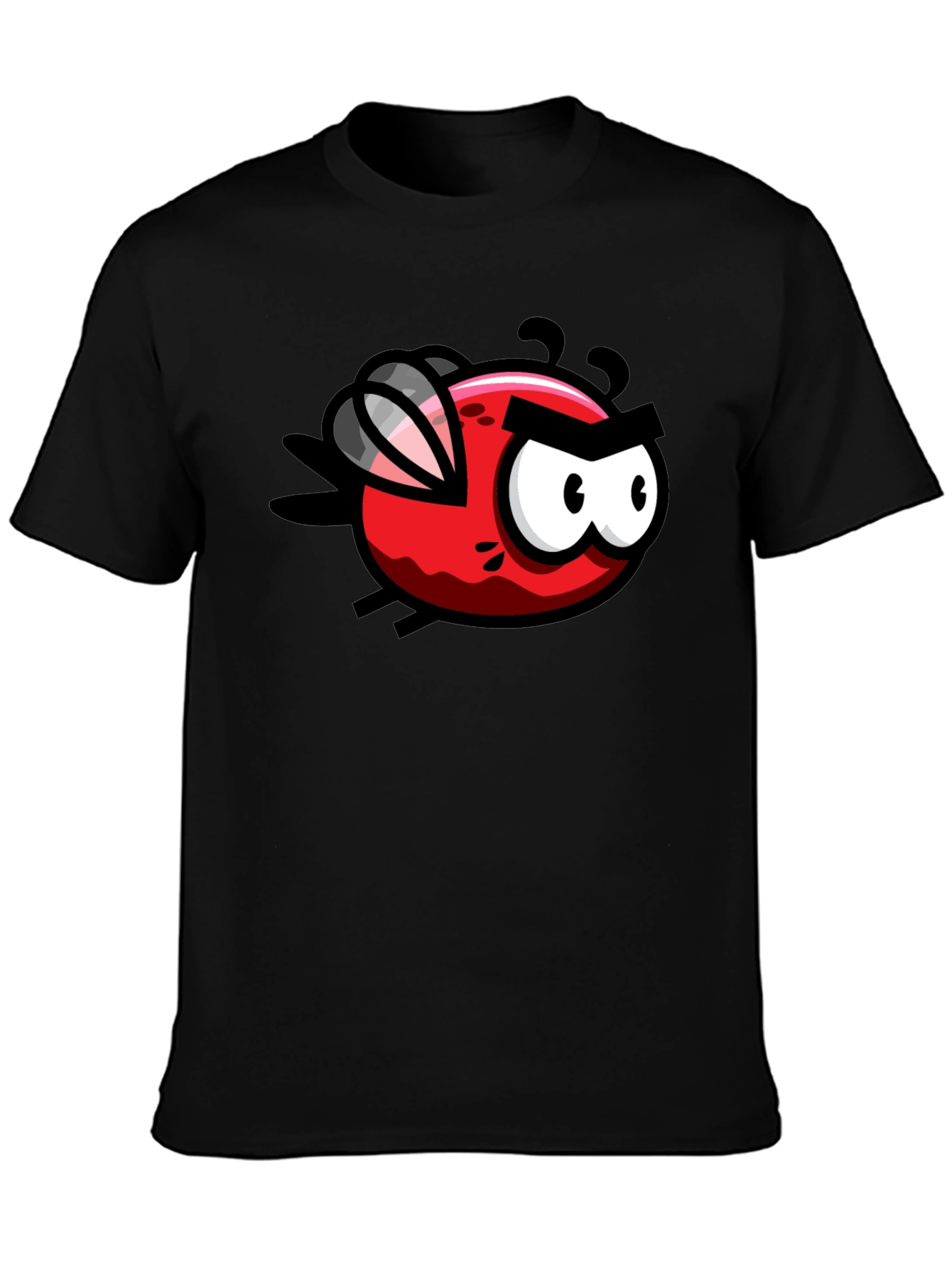 Cartoon Fly Graphic Black T-Shirt