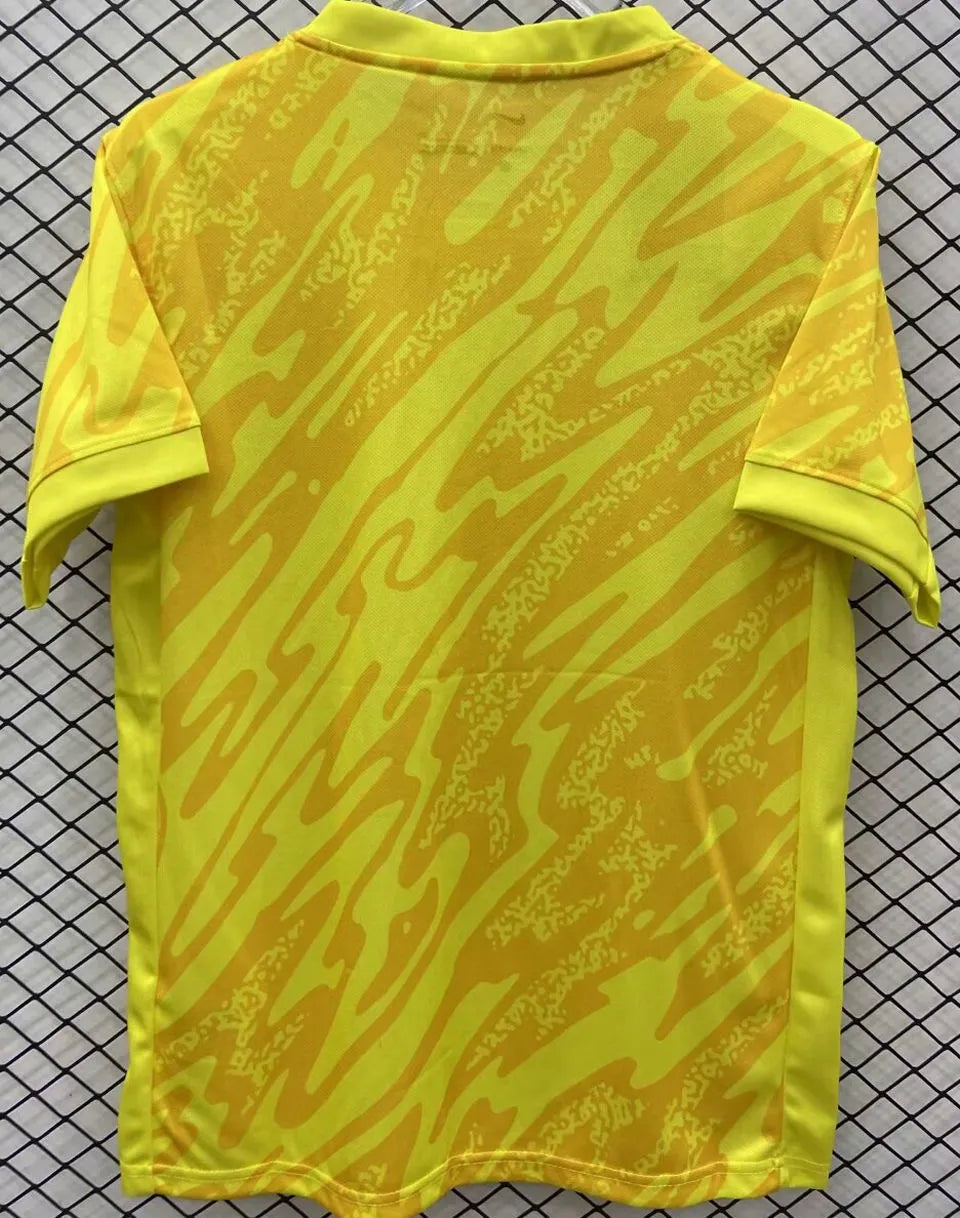 2024/25 France Yellow Goalkeeper Fans Soccer Jersey Back