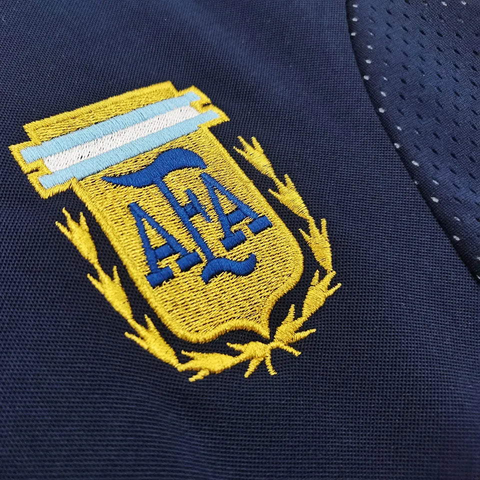 2002 Argentina Away Retro Soccer Jersey Detail 3