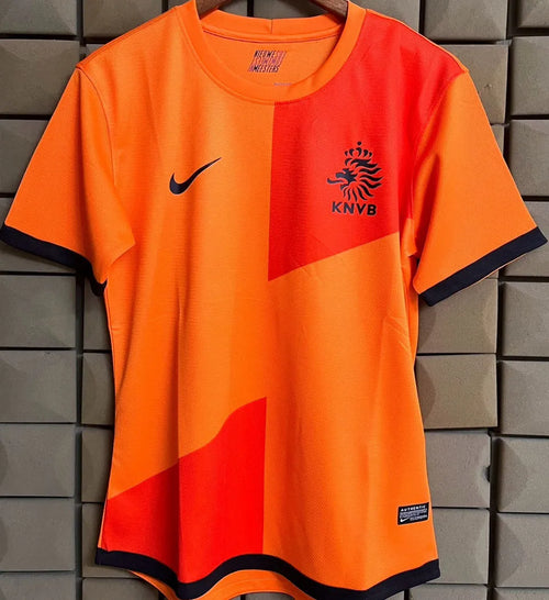 2012 Netherlands Home Orange Retro Soccer Jersey Front