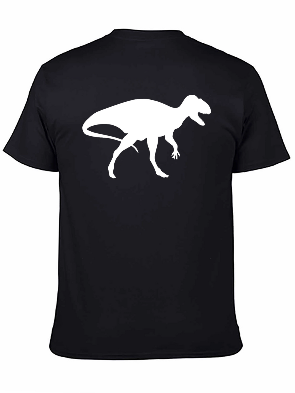 Dinosaur Graphic Tee - Black Cotton T-Shirt