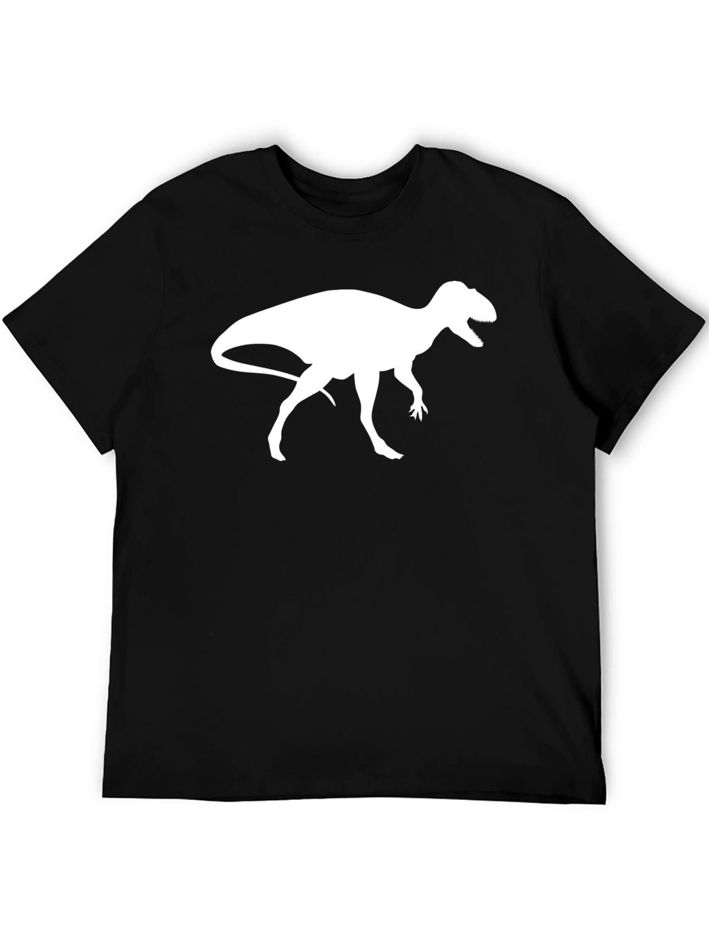 Dinosaur Graphic Tee - Black Cotton T-Shirt
