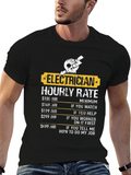 Electrician Hourly Rate Funny T-Shirt