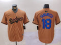 Men's Los Angeles Dodgers Yoshinobu Yamamoto #18 Brown Game Player Jerseys