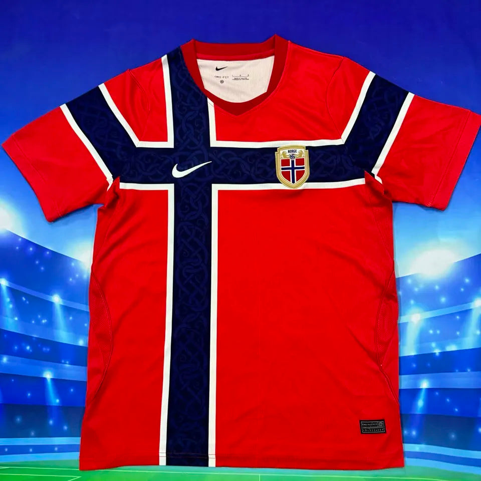 2026/27 Norway Home Red Fans Soccer Jersey Front