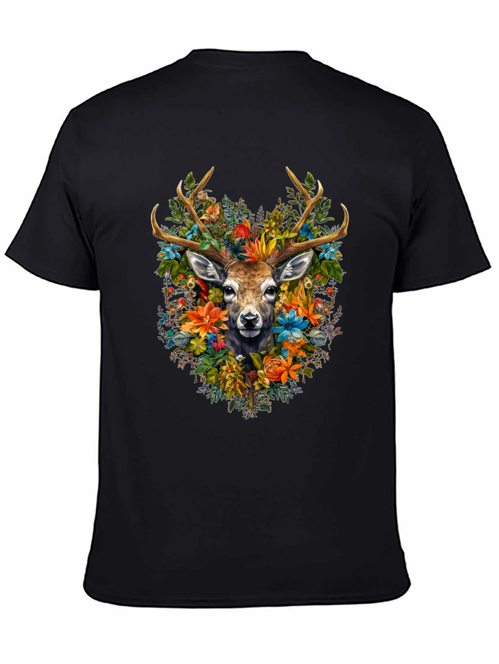 Floral Deer Graphic T-Shirt