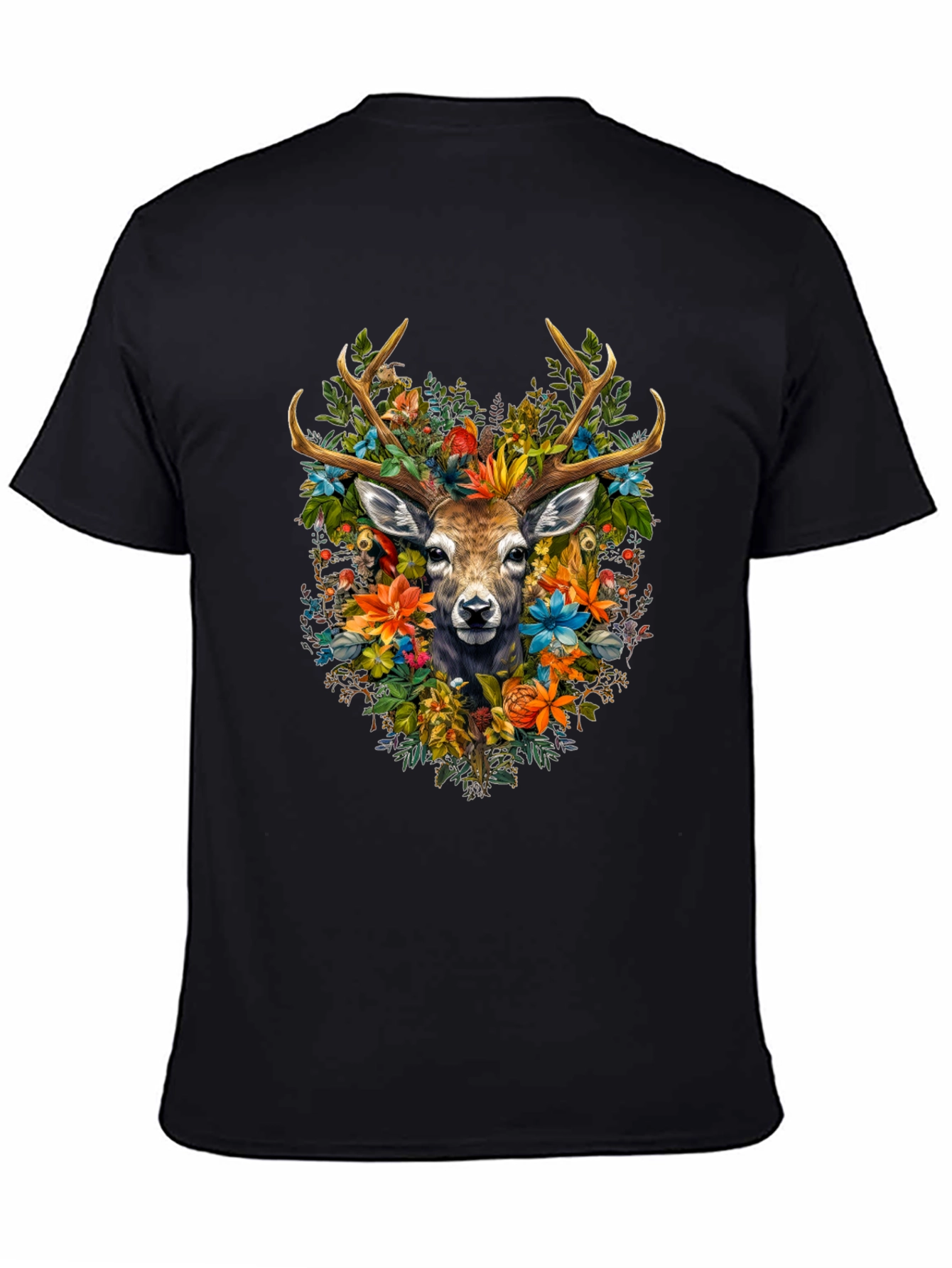 Floral Deer Graphic T-Shirt