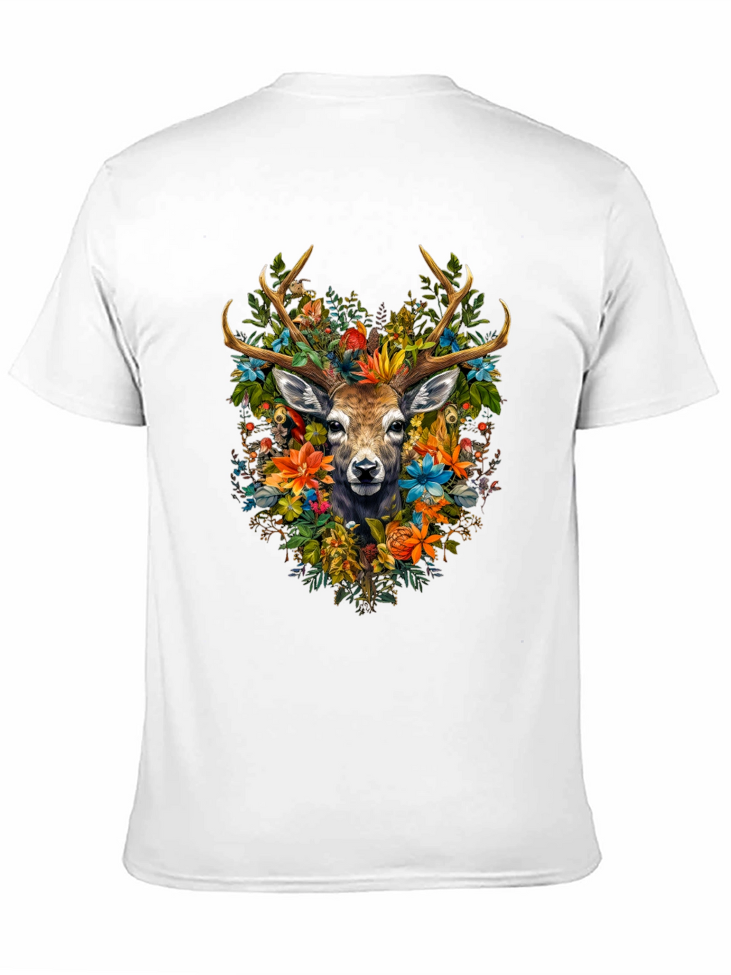 Floral Deer Graphic T-Shirt