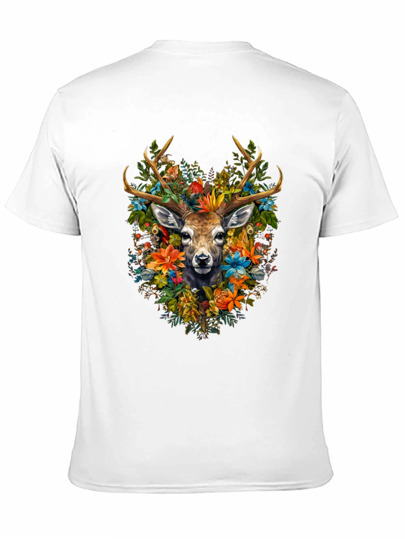 Floral Deer Graphic T-Shirt