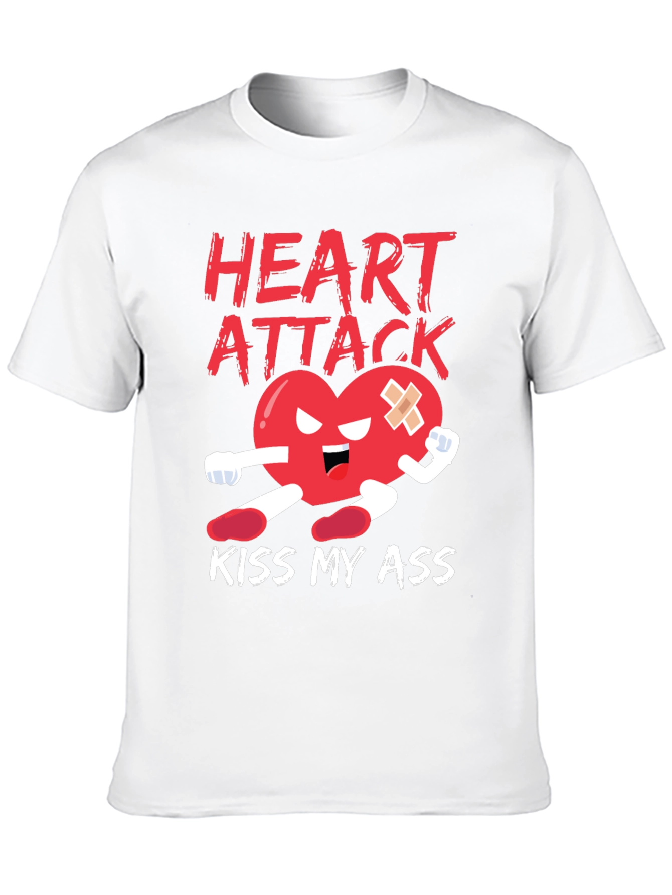 Heart Attack Kiss My Ass Graphic T-Shirt