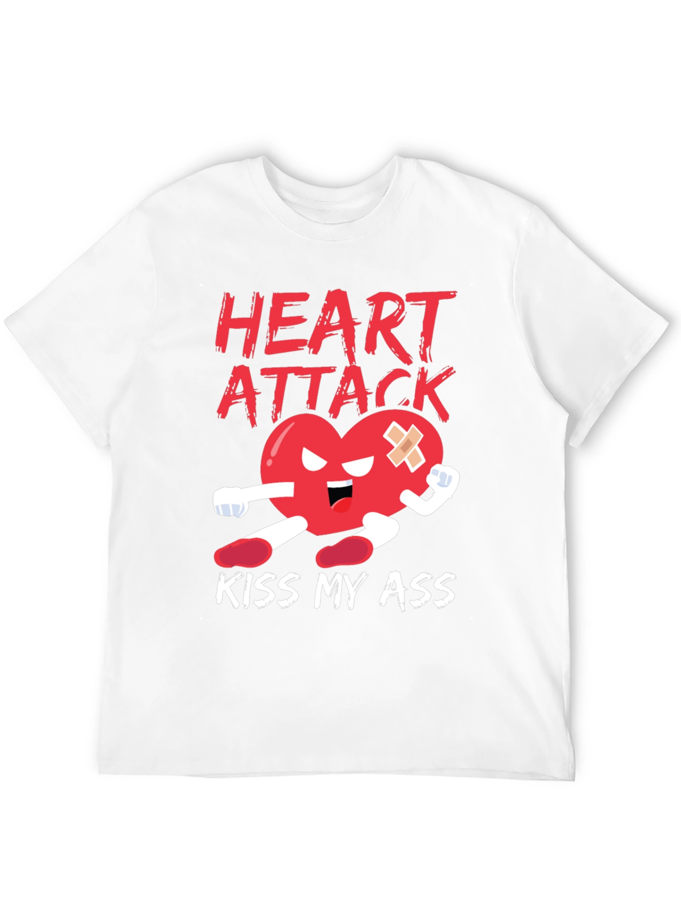 Heart Attack Kiss My Ass Graphic T-Shirt