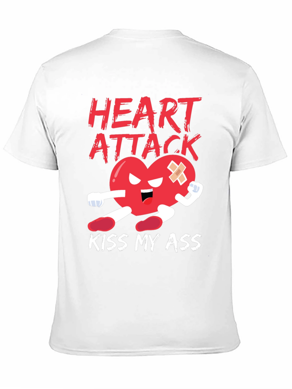 Heart Attack Kiss My Ass Graphic T-Shirt